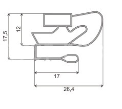 Уплотнитель 560x1075 (под планку, профиль МА) Атлант