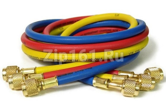 Набор шлангов 3шт 90см (R-12, R-22, R-134a, R-404a, R-407c, R-507) Value VRP-U-RYB-134