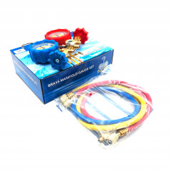 Коллектор 2 вентильный FC(CT)-536 R-600, R-290, R-32 в комплекте шланги 3 шт