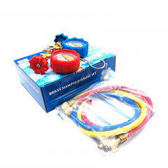 Коллектор 2 вентильный FC(CT)-536 R-600, R-290, R-32 в комплекте шланги 3 шт