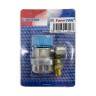 Муфта быстросъемная для автокондиционера QC-L для R134а с краном, 3/8" SAE 90° female + переходник 1/4 SAE male, низкое давление