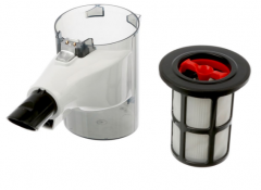 Контейнер для сбора пыли для беспроводного пылесоса, белый/черный, в, сборе с фильтром Bosch 11026730