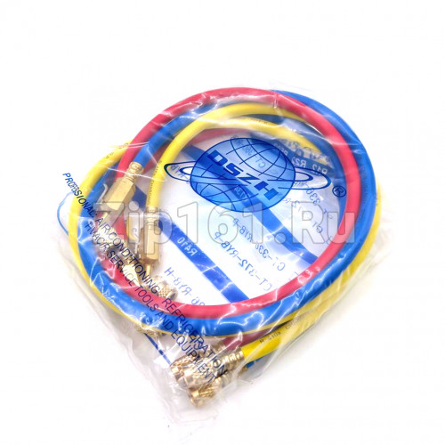 Шланг заправочный 1,2м 1/4 800-4000Psi комплект 3шт с вентилем