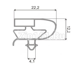 Уплотнитель для холодильника Hansa 615x560 профиль ЕА