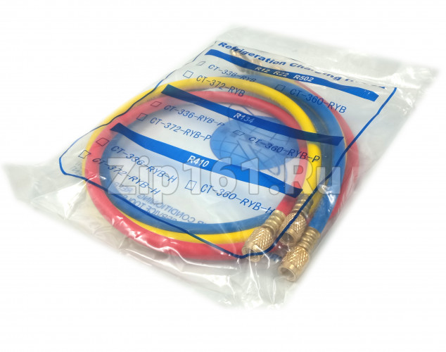 Набор шлангов 3шт 90см, 800PSI (R22, R404, R134, R410) DSZH CT-336-RYB-H